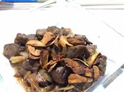 A picture of black pepper beef ribs