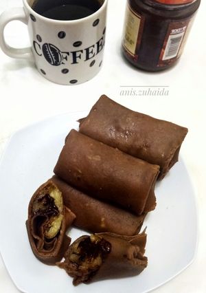 Foto resep Dadar Pisang Cokelat
