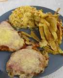 Pechuga empanizada al horno
