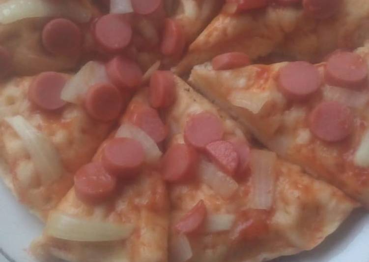 makanan Pizza wajan tanpa telur Jadi, Sempurna