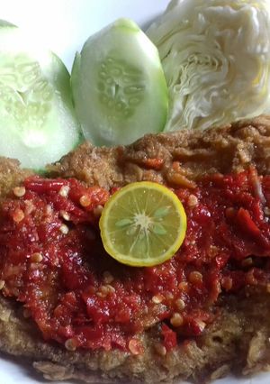 Foto resep Telor geprek kekinian.