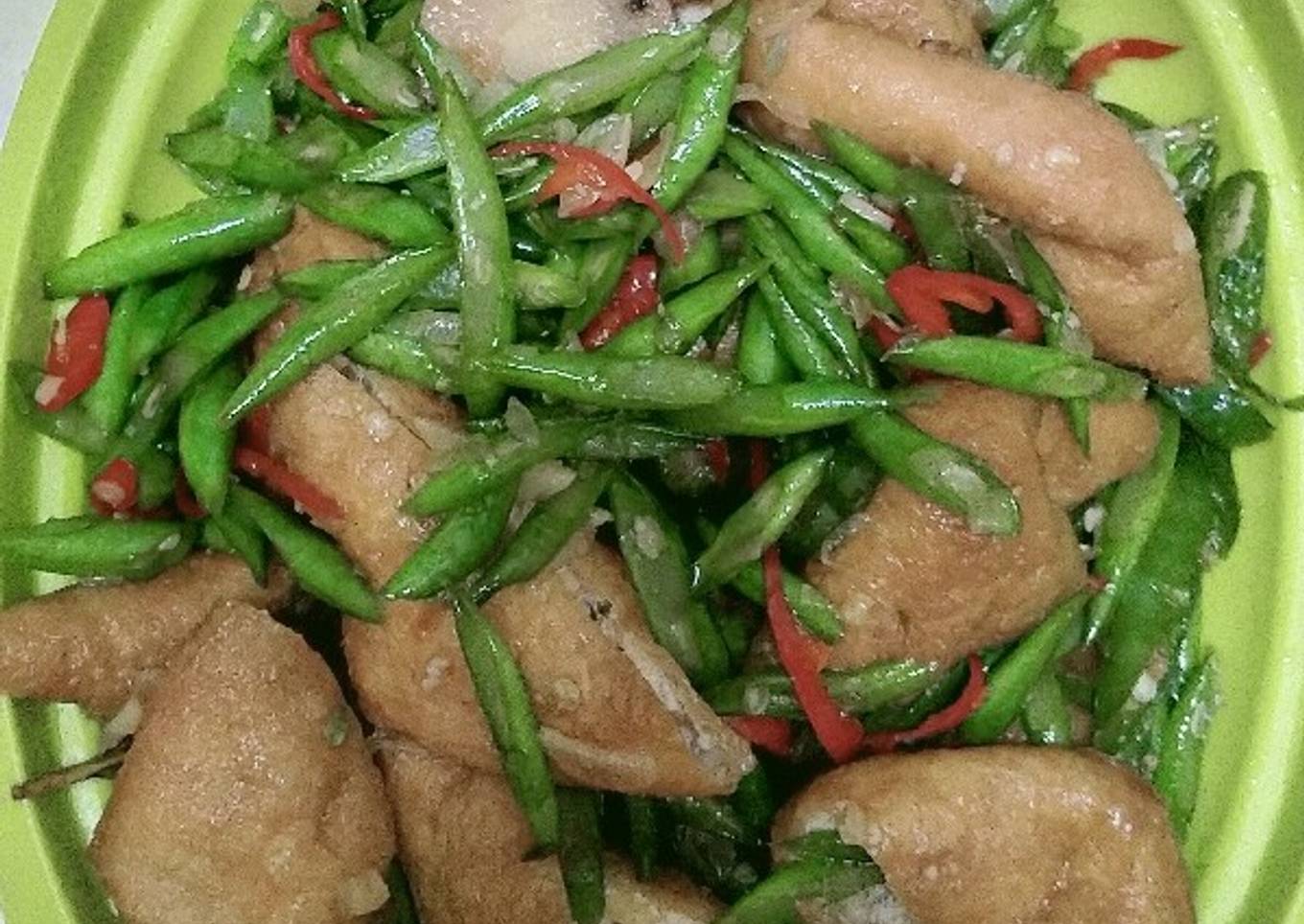 Tumis buncis dan tahu Sumedang, ide masak sederhana tapi enak