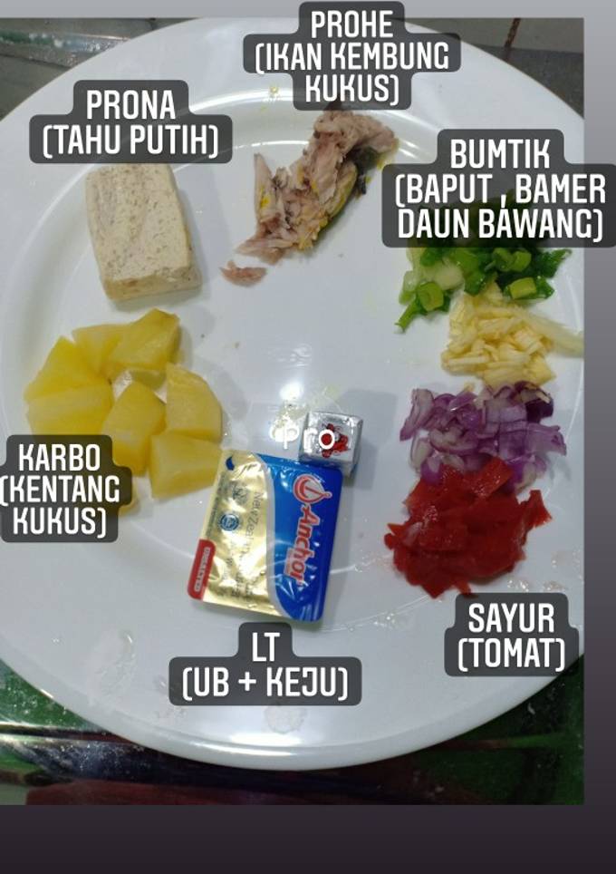 Resep Menu mpasi 6bulan hari pertama (menu 4 bintang) oleh Wilis Soyan