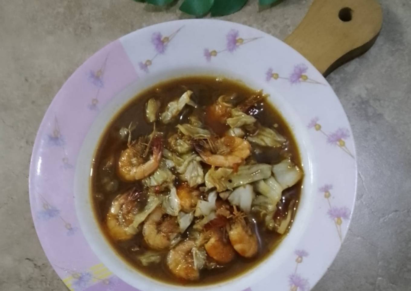 Tongseng udang kilat tanpa santan