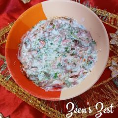 Red Carrots Raita A picture of Red Carrots Raita.