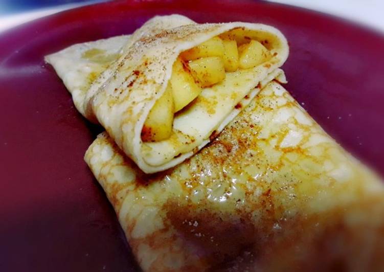 Crepes de manzana con miel