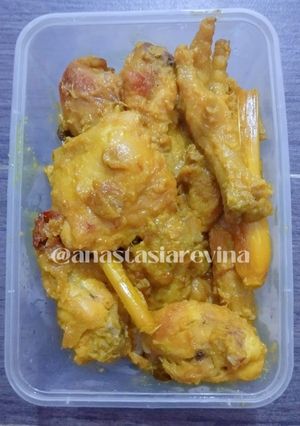Foto resep Ayam ungkep bumbu kuning
