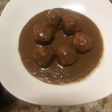 Albóndigas con salsa de chocolate