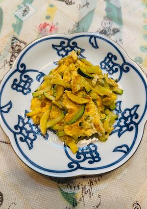 黃綠節瓜炒蛋 的食譜成品照片