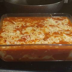 A picture of Super yummy enchiladas.