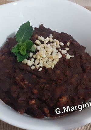 Foto di Crema di castagne con cioccolato fondente, cacao e succo di arancia