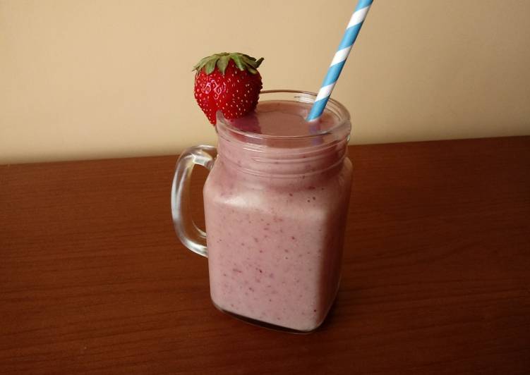 Smoothie de fresa y plátano