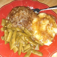 A picture of Hamburger steak.