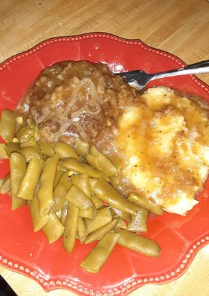 A picture of Hamburger steak.