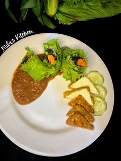 Foto resep Lotek Kangkung Gulung Selada