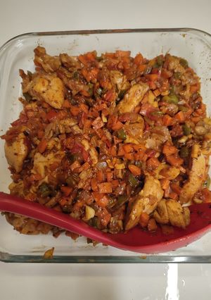 Una foto de Pollo estilo asiático - a mi manera