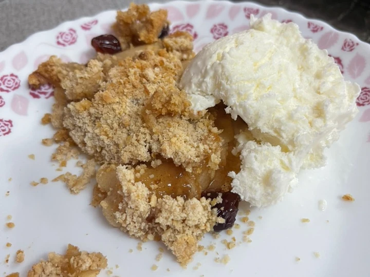 Recipe Apple Crumble which Delicious