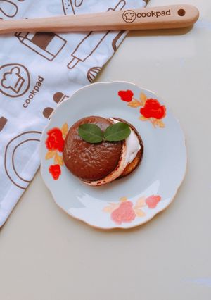 Hình của món Choco.Pie bỏ lò vi sóng.