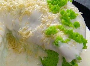 Gambar Slice Cheese Cake Pandan Leleh