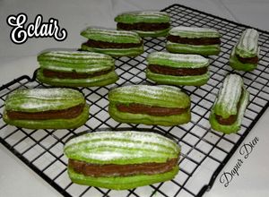 Foto resep Eclair Pandan vla Coklat Kopi