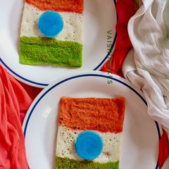A picture of Tricolour Veggies Dosa Healthy Breakfast / Snack Recipe for Independence day.