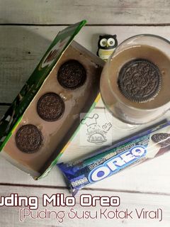 Gambar 🍁 Puding Milo Oreo (Puding Susu Kotak Viral)