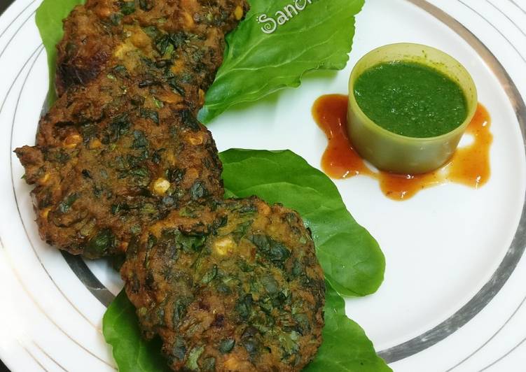 Recipe of Homemade Spinach dal vada