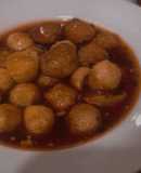 Trứng cút cá viên rim nước mắm 😋