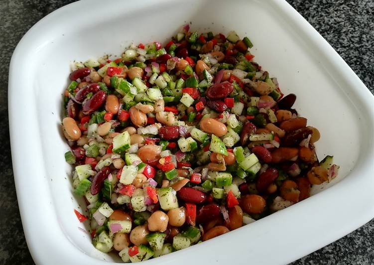 Step-by-Step Guide to Make Quick Mixed bean salad