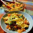 Ensalada tibia de pasta y calabaza