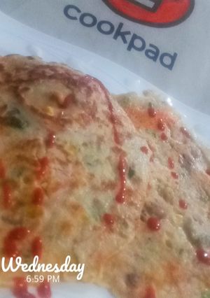 A picture of Savoury Chinese style pancakes.