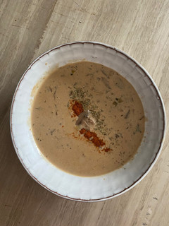 A picture of Mushroom soup 🍄.