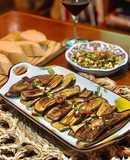 Cà tím nướng - sốt mỡ hành thịt xông khói 🥓 🍆