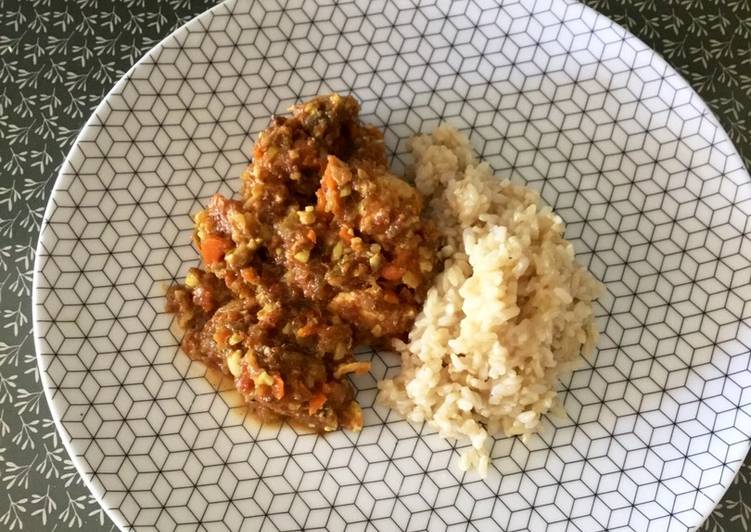 Pollo mozárabe con arroz