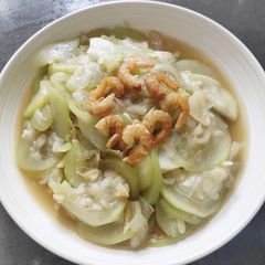 A picture of Sauteed Bottle Gourd or Melon.
