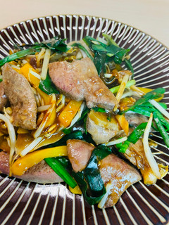 韭菜炒豬肝|過熱水蒸氣烤箱微波爐 的食譜成品照片