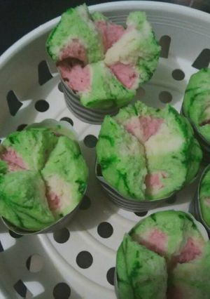 Foto resep Bolu kukus merekah tanpa soda (mirip semangka) anti gagal