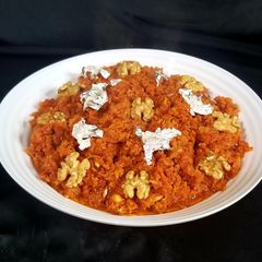 A picture of Gajjar ka halwa.