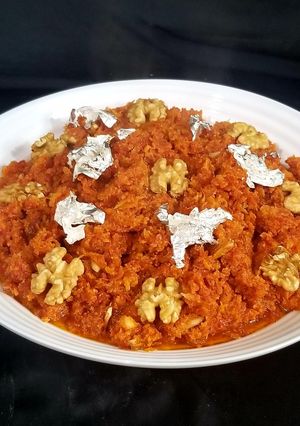 A picture of Gajjar ka halwa.