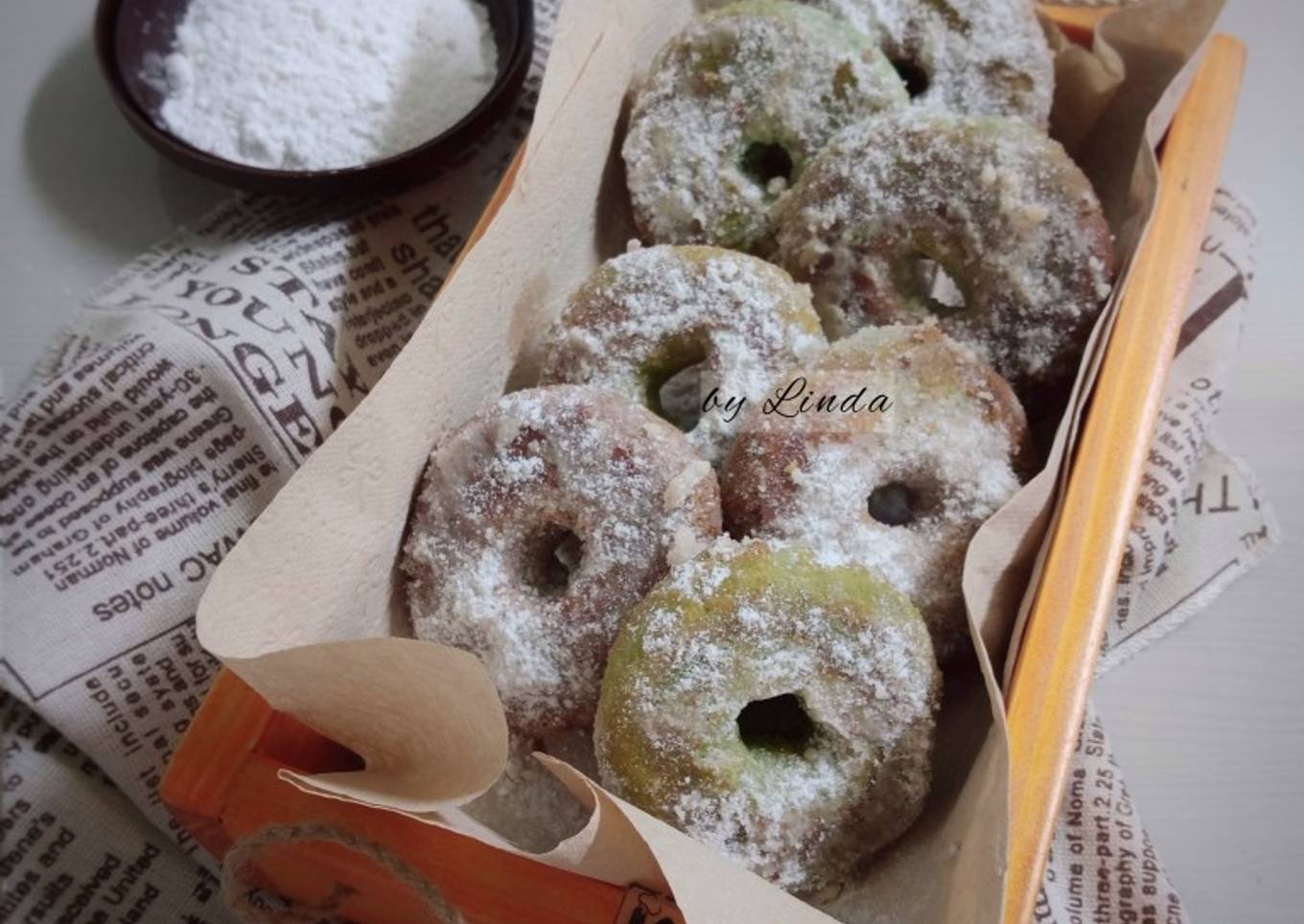 Donat Kentang Pandan (versi Gluten Free)
