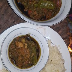 A picture of Sabzi palak gosht.