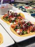 Grilled Salmon Tacos w/ Jalapeño Pomegranate Salsa