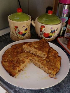 Una foto de "Tortilla de atún y zanahoria"