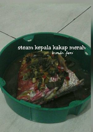 Foto resep Steam kepala kakap merah