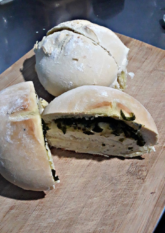 Una foto de Pan de campo relleno