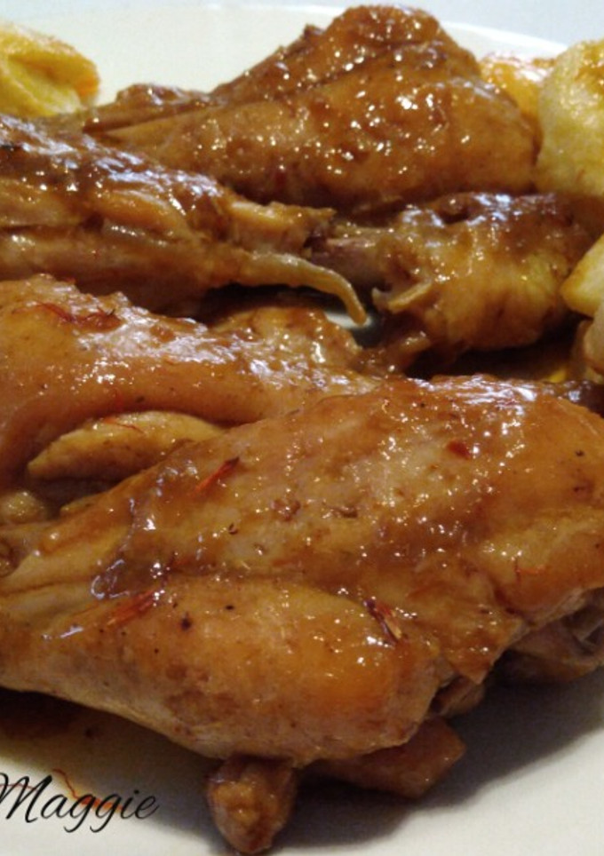 Una foto de Pollo al azafrán
