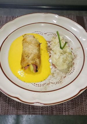 Una foto de Pechugas rellenas con vegetales