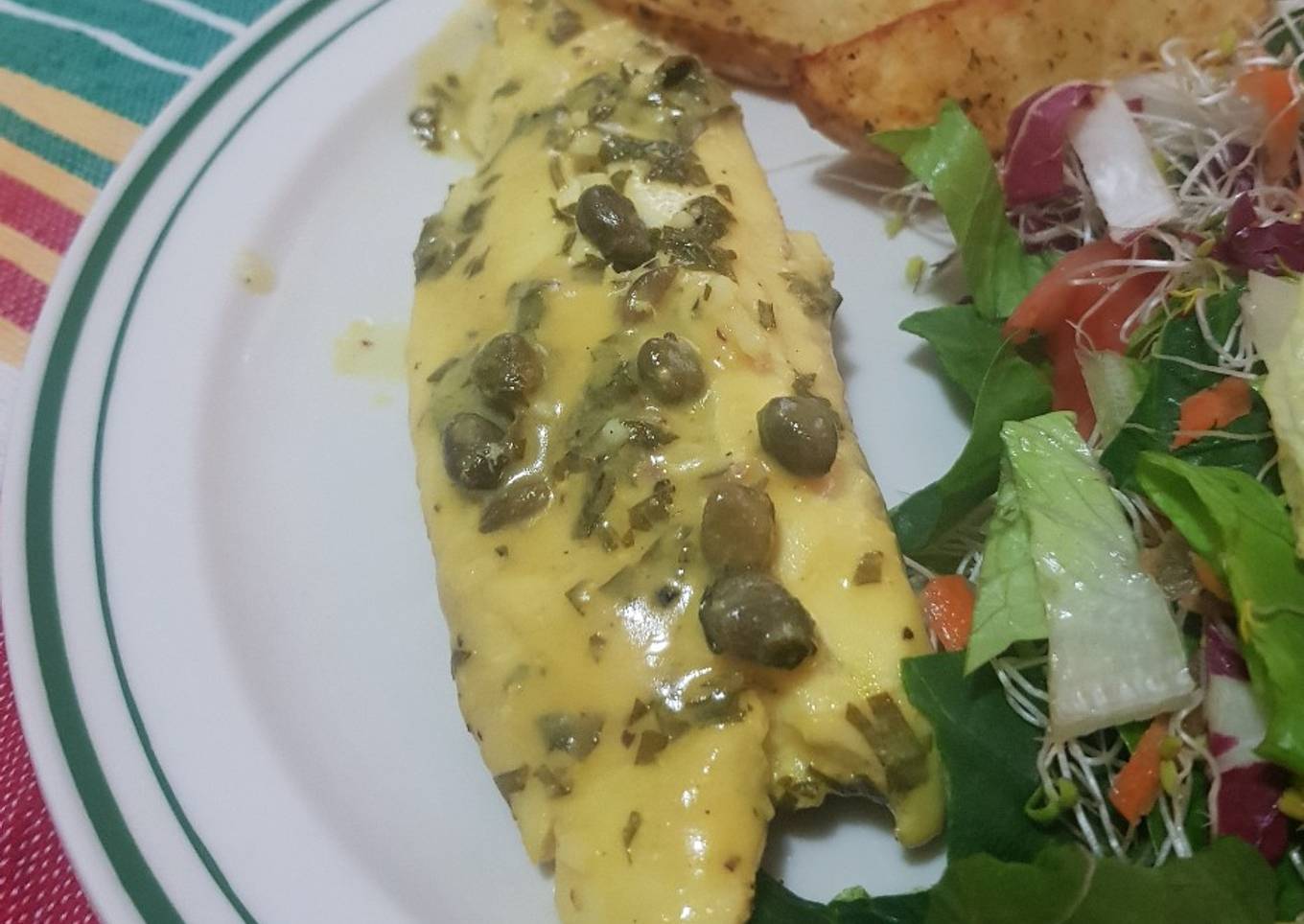 Filete de pescado a la mostaza