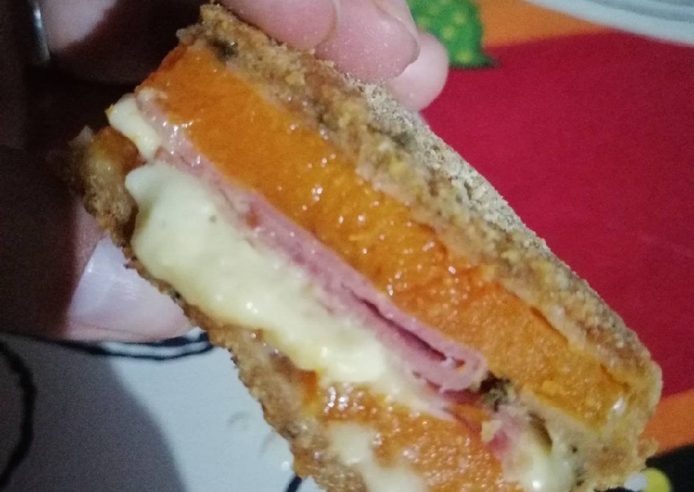 Milanesa de calabaza rellena