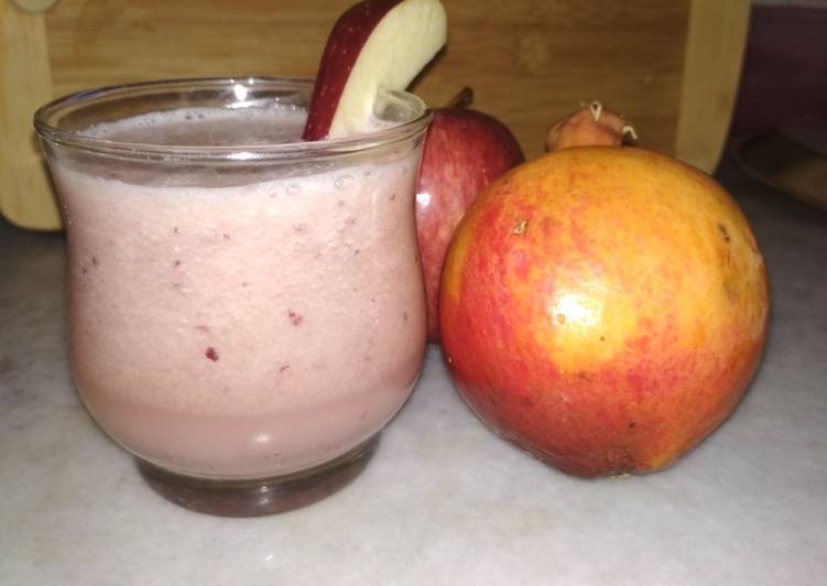 Steps to Prepare Speedy Apple-pomegranate smoothie